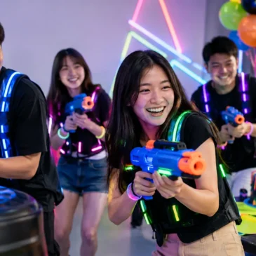How to Host a Neon Birthday Battle That Pops